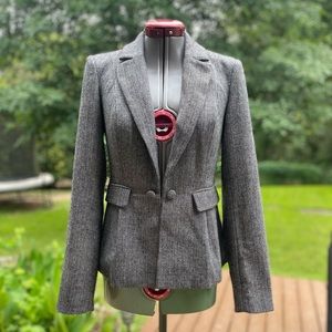 Modcloth Small Grey Herringbone Blazer